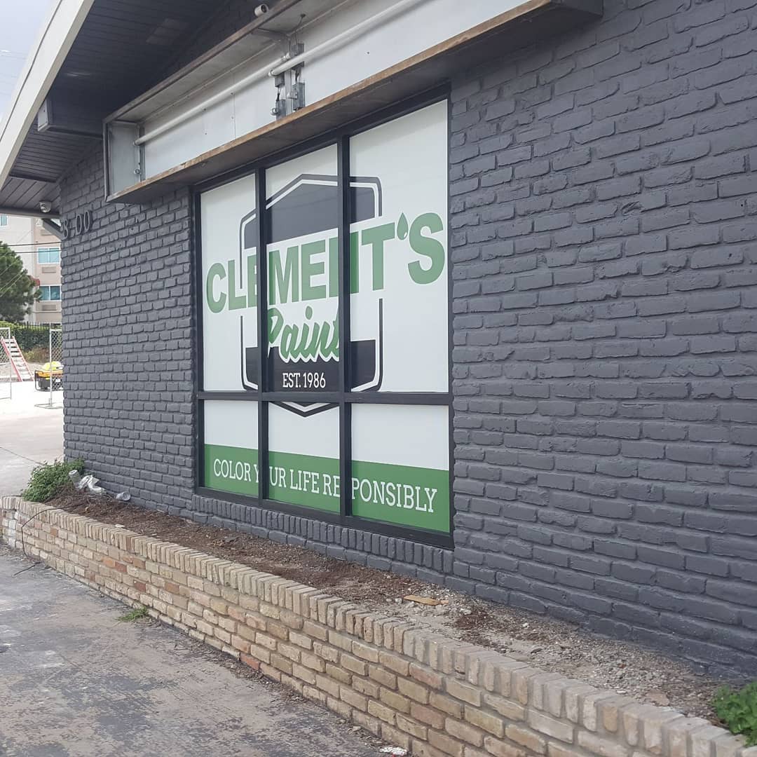 Storefront Window Graphics - Clement's Paints