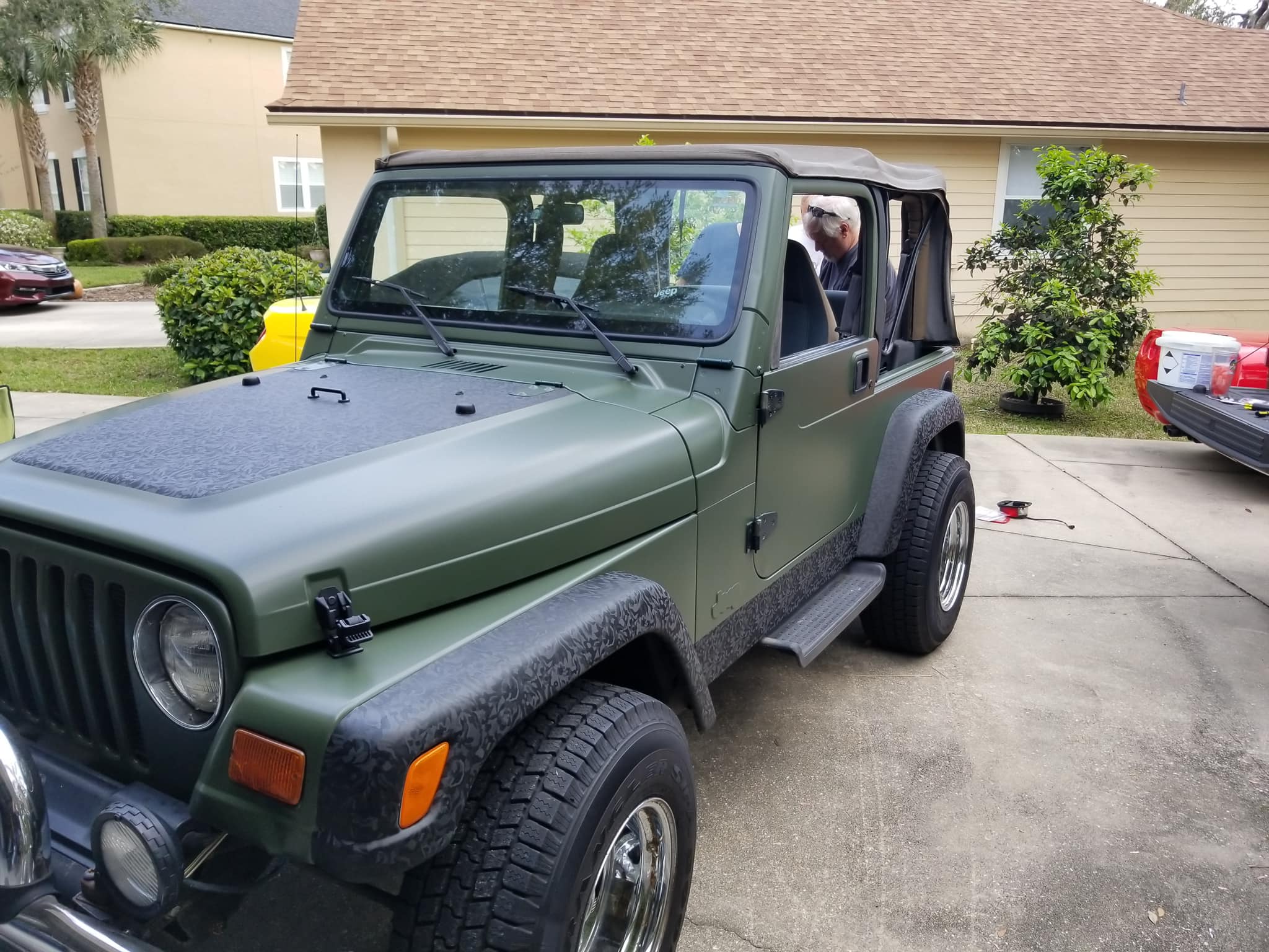 Gallery image 1 - Matte OD Green Wrap - Jeep Wrangler TJ