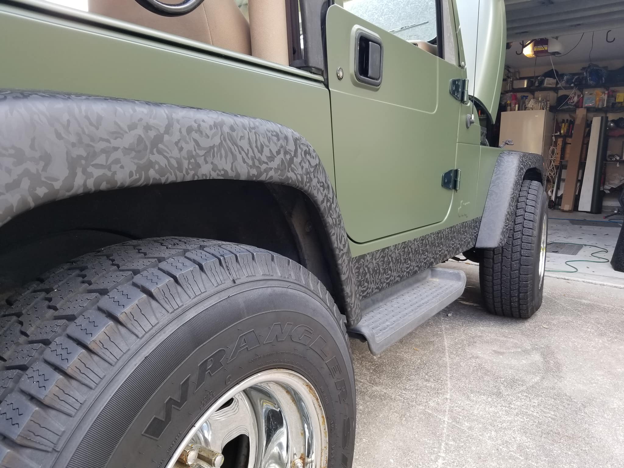 Gallery image 2 - Matte OD Green Wrap - Jeep Wrangler TJ