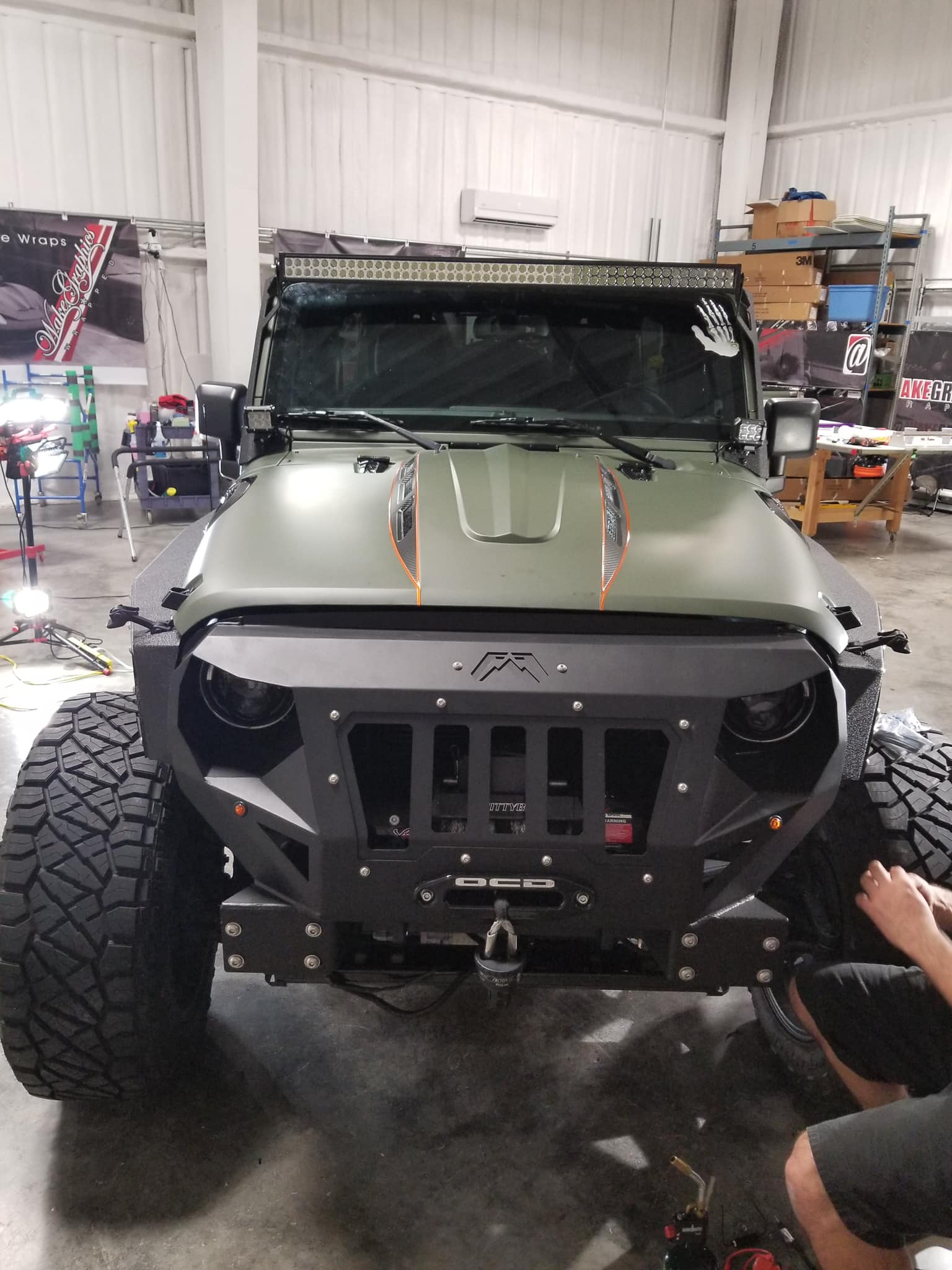 Matte Army Green Wrap - Jeep Wrangler JK