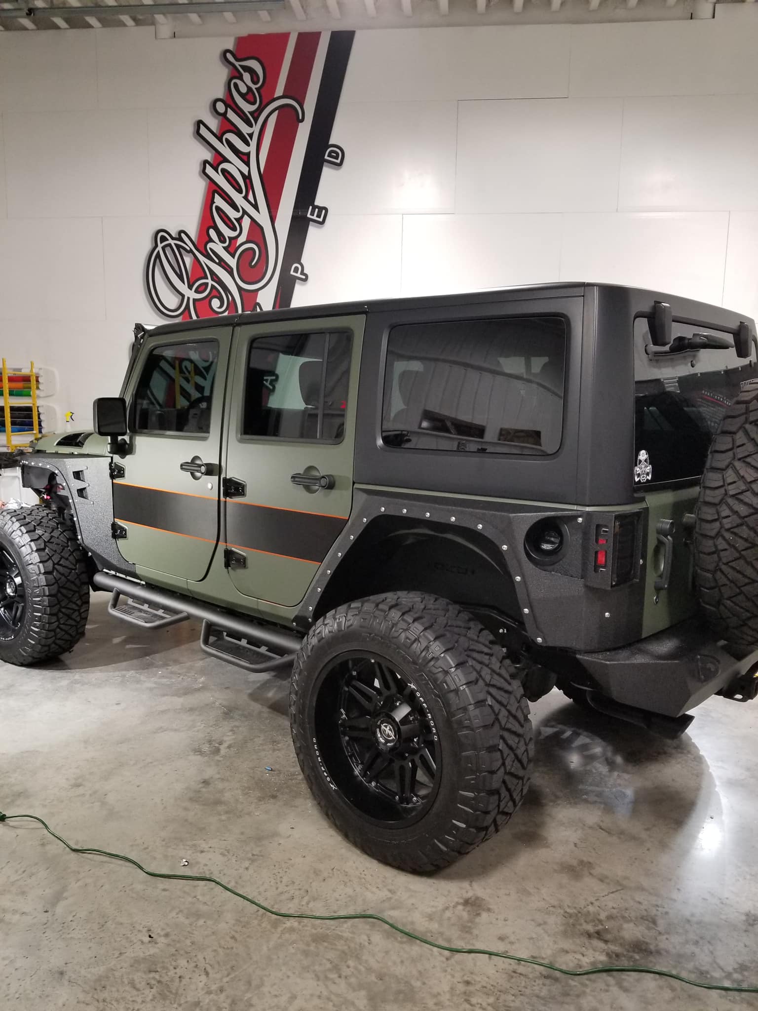 Gallery image 2 - Matte Army Green Wrap - Jeep Wrangler JK